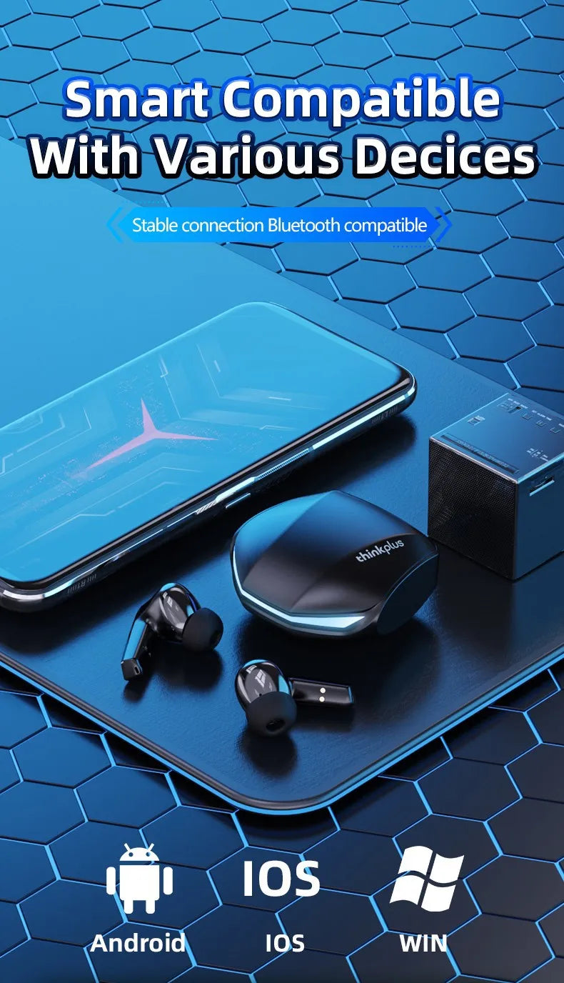 5PCS Original Lenovo GM2 Pro TWS Wireless Headphones Bluetooth 5.3 Earphones Touch Control HD Earbuds Sports Headphone with Mic