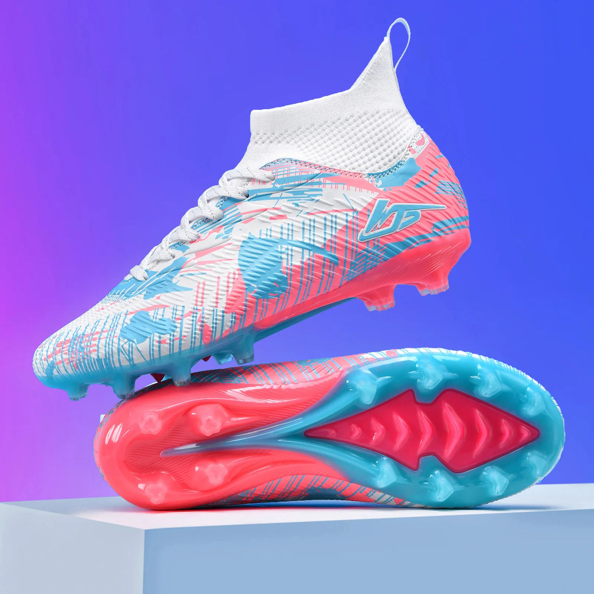 Chaussures de Football pour hommes TF/FG Sneaker garçon confortable société Original résistant chaussures de Football de qualité supérieure bottes de Football à longues pointes