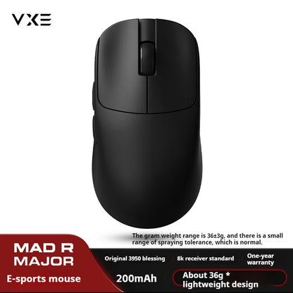 Atk Vxe Vgn Mad R Major Ultra-Lightweight Wireless Mouse Ergonomic Game Dual-Mode Esports Office Mouse Paw3395 Gift