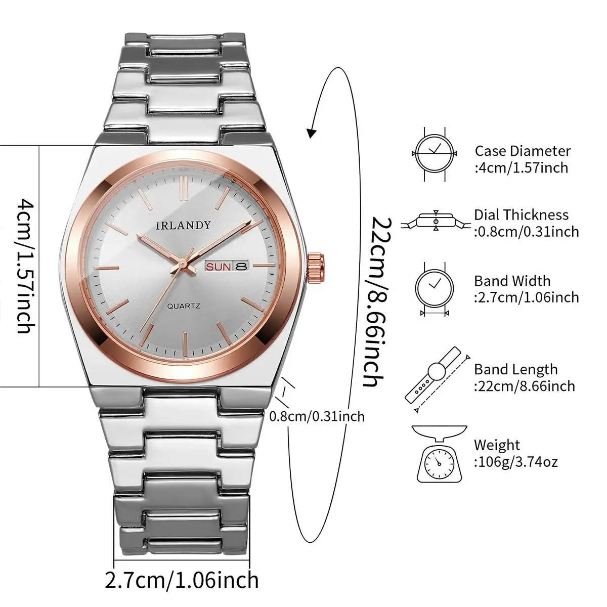 Luxury Mens Calendar Quartz Wristwatches Fashion Men Business Watches Clock Gift Reloj Hombre（Without Box）