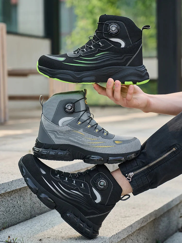 Taille 47 48 bottes de sécurité de travail hommes haut anti-crevaison sécurité bout en acier chaussures de travail Protection hommes chaussures de sécurité chaussures
