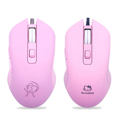 UTHAI DB49 Wired luminous pink mouse 1600 (dpi) computer accessories peripheral cute girl girl gaming mouse