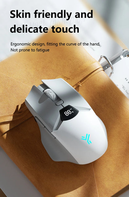Warvank SX01 Wireless Gaming Mouse Smart Screen Display 6-speed DPI Adjustment 600mAh Rechargeable Silent Office Bluetooth Mouse