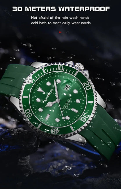 SANDA 7018 Montre à quartz pour homme très vendue Montres de sport pour homme Montre de luxe étanche en silicone Montre à quartz pour homme Relogio Masculino