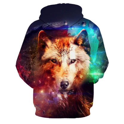 Mikiny s kapucí Animal Wolf s 3D potiskem pro muže i ženy, módní ležérní oversized pulovr, hip hop Harajuku streetwear hoodies