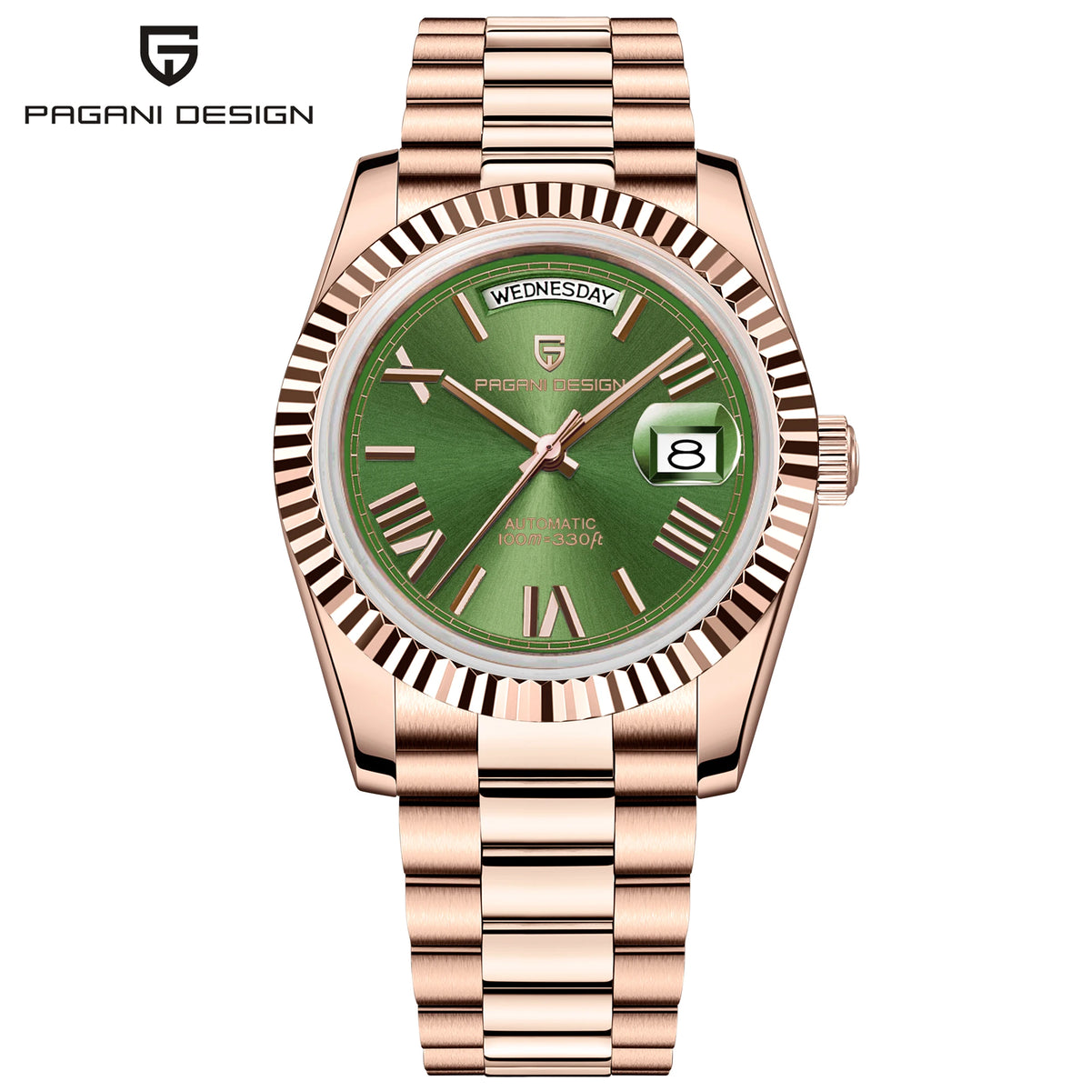 PAGANI DESIGN Men's Watches Green Luxury Automatic Watch For Men ST16 Mechancial Wrist watch Men For 2025 New Stainless steel