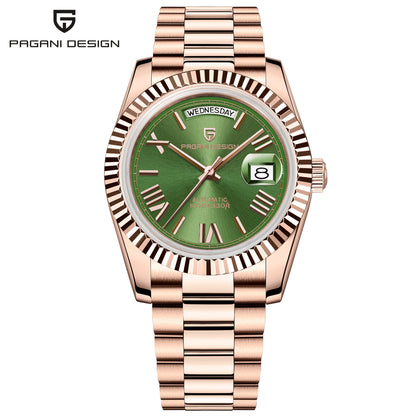 PAGANI DESIGN Men's Watches Green Luxury Automatic Watch For Men ST16 Mechancial Wrist watch Men For 2025 New Stainless steel