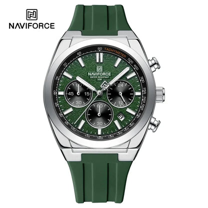 Montre-bracelet pour homme NAVIFORCE – Style luxe et sportif, mouvement à quartz, affichage 24 heures, guichet date, chronographe, étanche – Idée cadeau pour homme