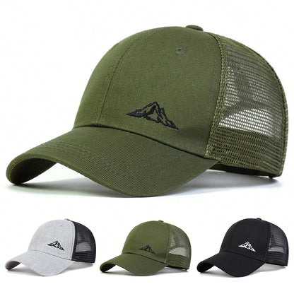 Unisex Mountain Range Embroidery Baseball Net Caps Spring and Summer Outdoor Adjustable Casual Hats Hip Hop Cap Sunscreen Hat