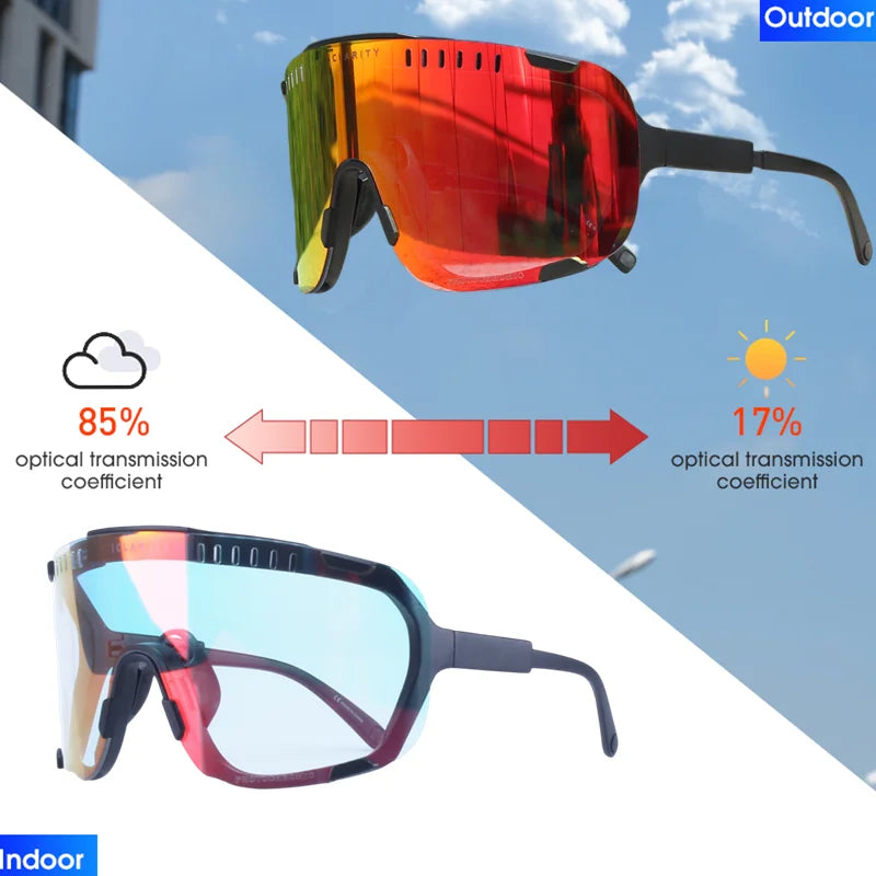 Gafas de sol fotocromáticas DEVOURS originales para ciclismo, para hombre y mujer, deportivas, para bicicleta de montaña, MTB, gafas que cambian de color