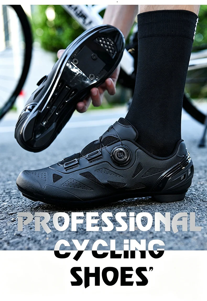 2026 New Men's Non - Slip Breathable Lock - Type Mountain Bike Cycling Shoes Durable Adjustable Outdoor Sports Footwear