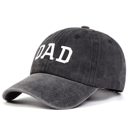 2 stuks unisex baseballpetten met geborduurde letters ‘DAD’ en ‘MOM’, wasbaar, voor lente en herfst, verstelbaar, casual, met zonwering