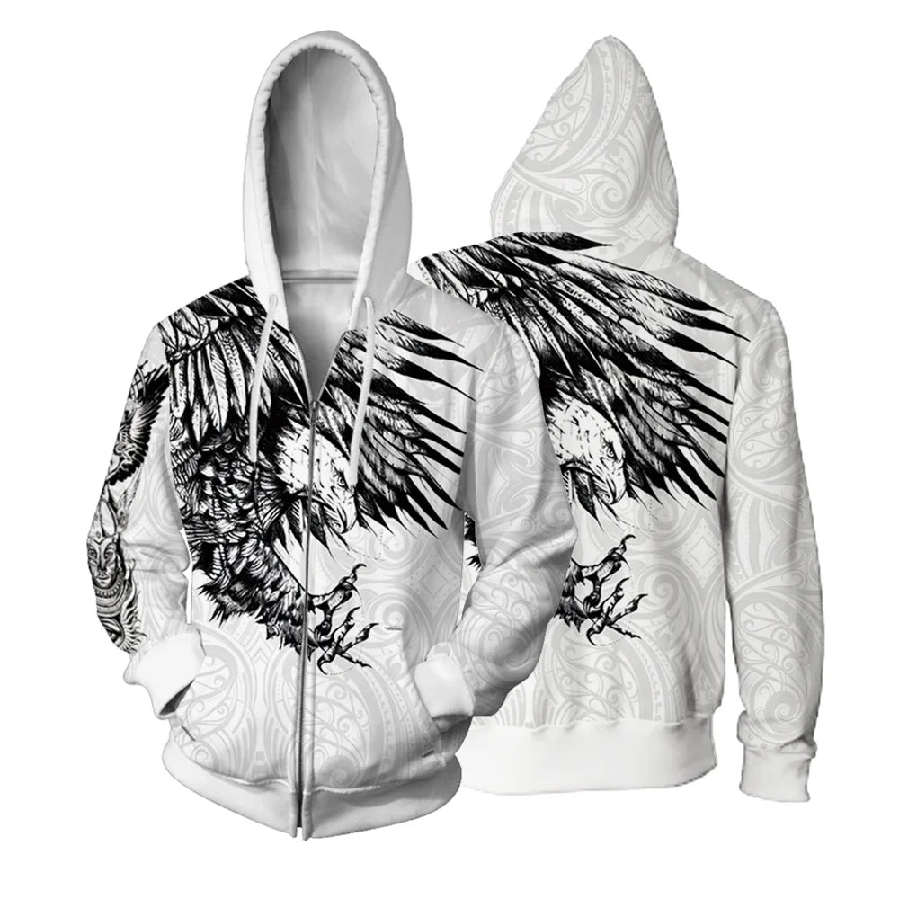 Autumn Sweatshirt New In Hoodies & Sweatshirts Comfortable Fashion Skull Print Keep Warm Clothing Man Hoodie Men's Clothing Tops, produit gaming premium Fraquane
