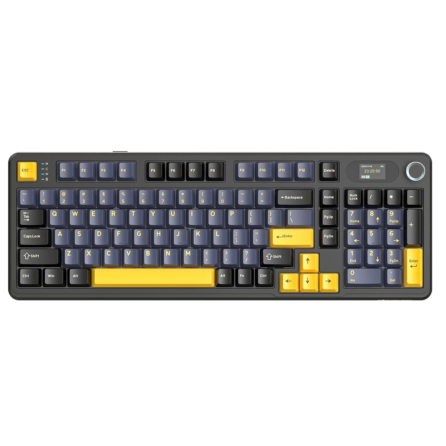 ATTACK SHARK X98PRO Tri-mode Gasket Mechanical Keyboard with TFT Screen & Knob, 99Keys Layout, 5-Layer Foams, Hot-Swap, RGB