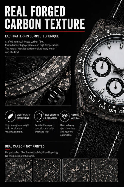 Montre chronographe « Panda » en fibre de carbone de 39 mm, VK63, quartz, verre saphir, logo personnalisé, pour homme, sportive