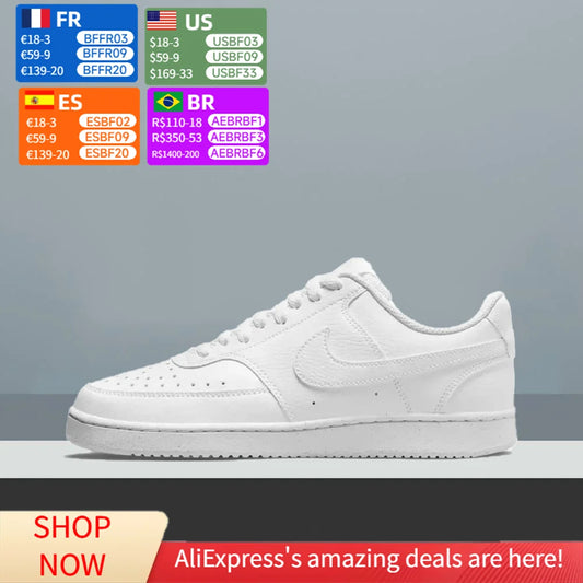 Nike Court Vision 1 Low-Top Skate Shoes Unisex Style Minimalist and Versatile Slip-Resistant and Durable DH3158-100