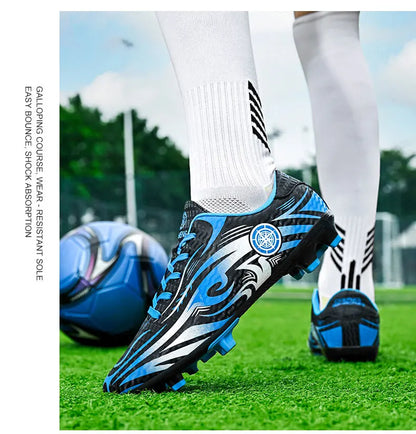 Original-Fußballschuhe, Herren-Trainingsschuhe, Outdoor-Schuhe, rutschfeste Kinder-Fußballschuhe, Schuhe mit langen Stollen, Herren-Futsal-Schuhe, Größe 32–45
