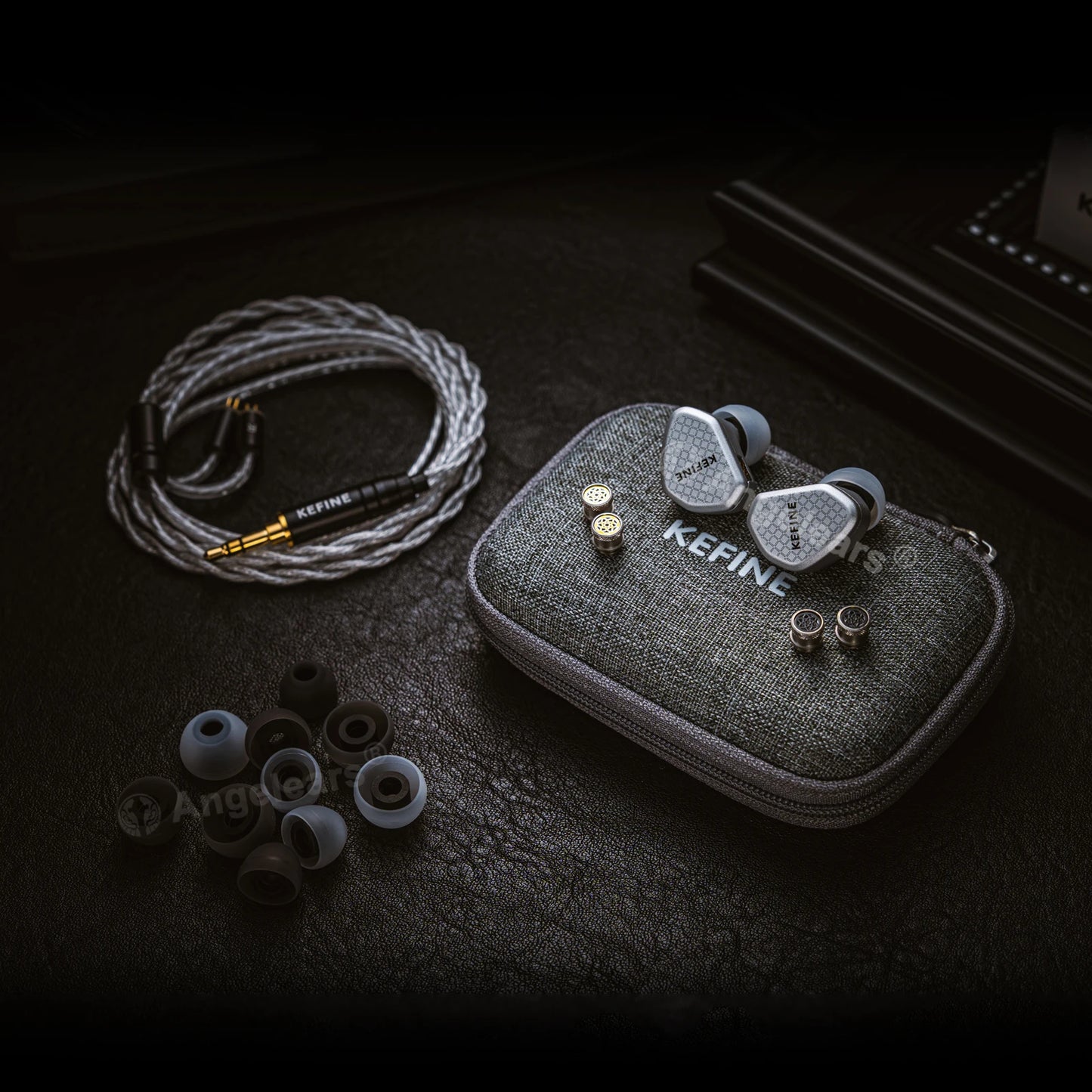 Angelears Kefine Klean SV 10mm DLC Diaphragm Dynamic Driver IEMs Hi-Fi In-ear Earphone with Nozzles and SPC Cable