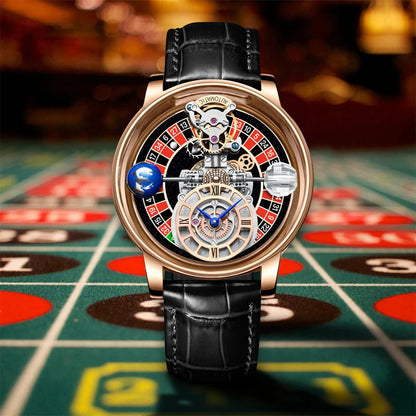 PINDU Upgraded Version Pindu Russian Roulette Celestial Series Quartz Watch Men's Astronomical Casino Las Vegas Men's Watch