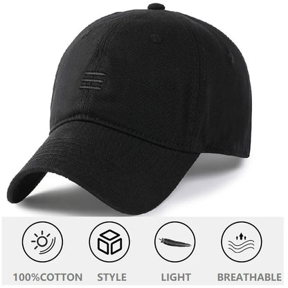Baseball kapa Big Head Plus Size iz 100 % bombaža, primerna za moške in ženske, nastavljiva kapa »Dad Hat«, velikost 58–60 cm, 61–65 cm