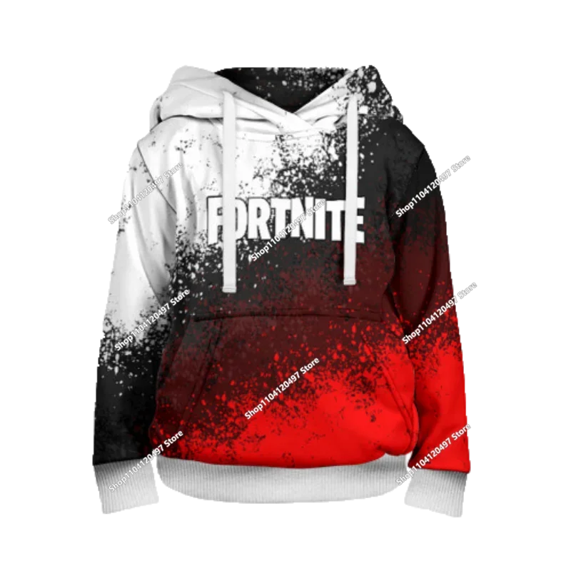 Nowe bluzy Fortnite 2025 z kapturem, nadruk 3D, bluza męska Harajuku z długim rękawem, krój oversize, unisex, odzież cosplayowa