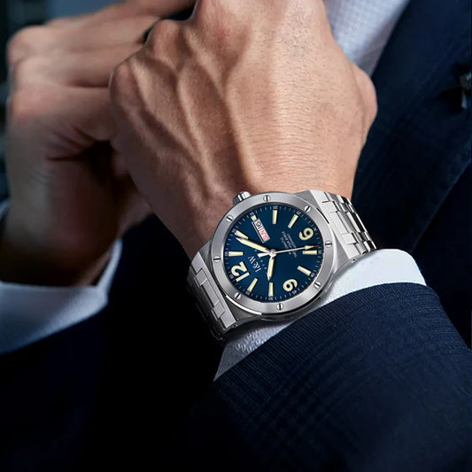 Orologio meccanico da uomo Carnival (serie IW di alta gamma) – Lusso, vetro zaffiro, impermeabile fino a 50 m, movimento automatico importato
