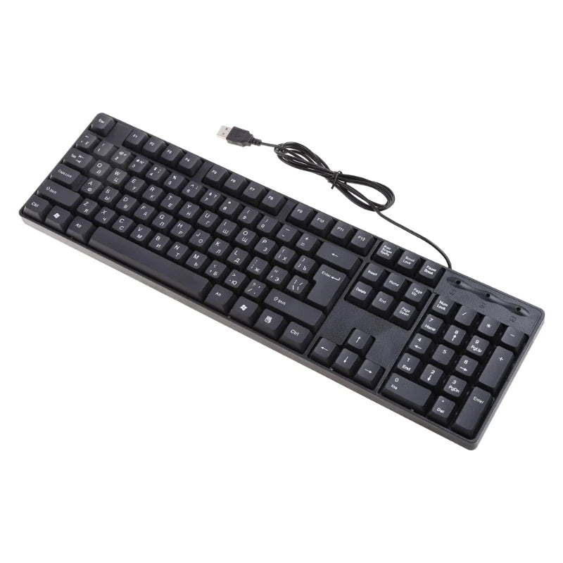 Ergonomic USB PC Computer Keyboard, Russian Keyboard / English Keyboard DropShipping