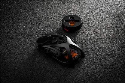 Angry Miao Infinity Gaming Wireless Mouse Hot-Swappable Metal Ultralight Hollow PAW3950 Dual 8K Wired Tri-Mode Orange