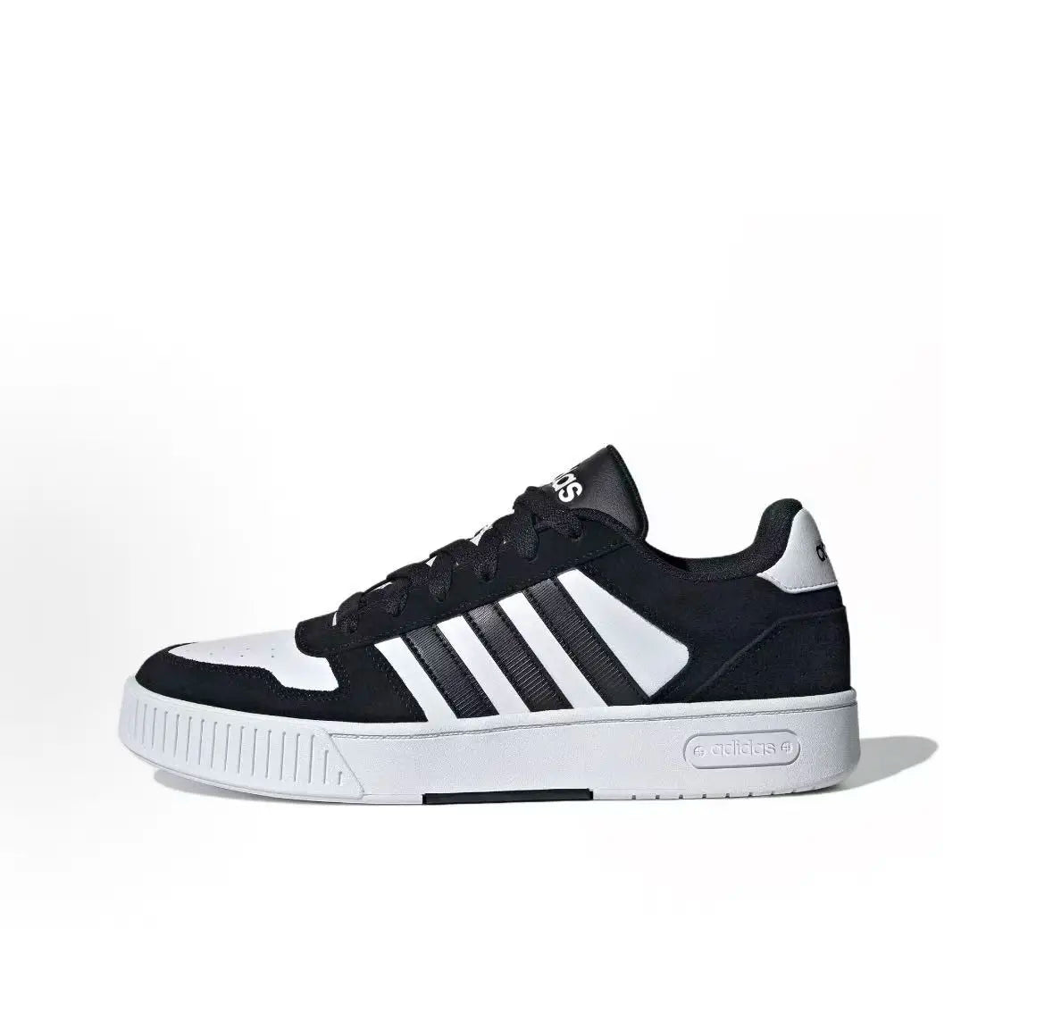 Adidas Neo D-PAD, baskets basses unisexes en cuir synthétique, confortables et polyvalentes, avec semelle à crantures, noir JR8328
