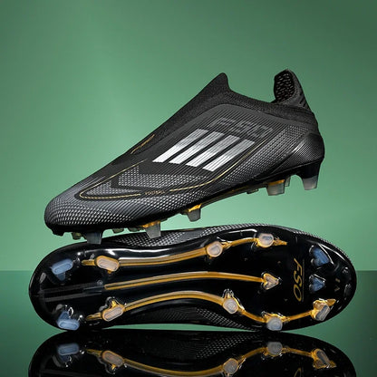 Nouvelles chaussures de football pour hommes, crampons longs d'entraînement, chaussures de football pour matchs en extérieur, crampons pour garçons et adultes, respirantes, antidérapantes, confortables pour le sport