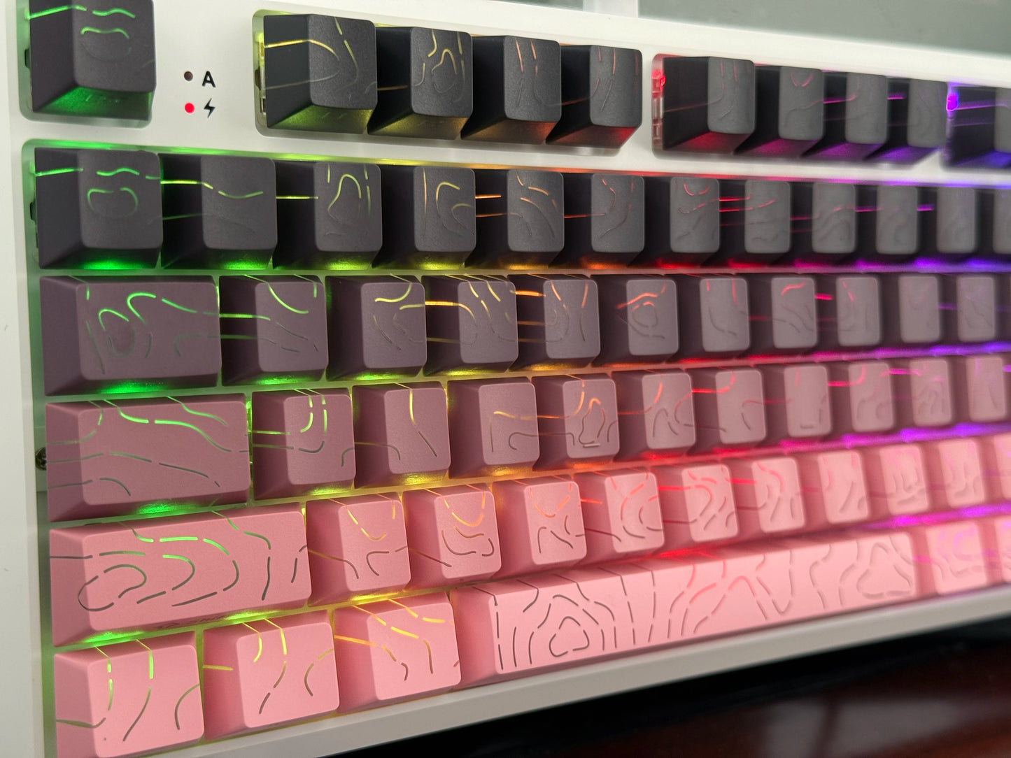 Topographic 4.0 Side Printed Keycaps ISO Enter Cherry Profile Double Shot PBT Keycaps For MX Switch Gamer Keyboard