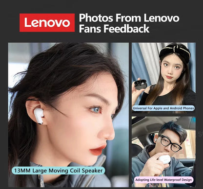 Lenovo LP5 Wireless Bluetooth Earbuds Stereo HiFi Music Earphones Headphones Sports Waterproof TWS Headset With Mic Earbuds New