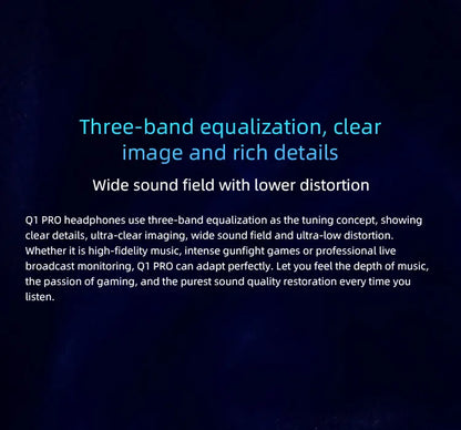 EPZ Q1 Pro Yunshuilan Earphones Wired HIFI Bass Earbuds IEM In Ear Gaming Headphones MIC Type C 0.78 2 Pin Detachable Cable