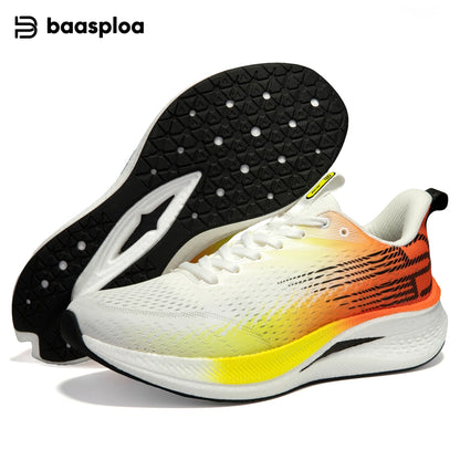 Baasploa Herren-Joggingsportschuhe mit Carbonplatte, professioneller Dämpfung, atmungsaktive rutschfeste Outdoor-Laufsneaker