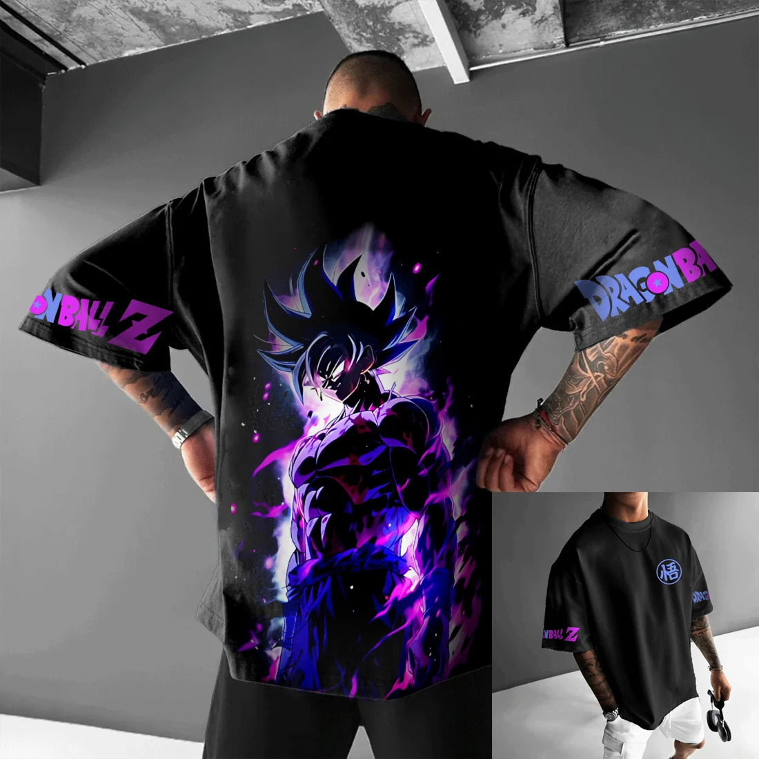 T-shirt in cotone a maniche corte con stampa Dragon Ball Z Son Goku Vegeta, per uomo e donna, stile Harajuku Y2K vintage, streetwear estivo