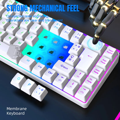 Hot Sale! 69-Key RGB Backlit Wired Gaming Keyboard, 68% Compact Design, A Must-Have Gadget for Office Workers and Gamers