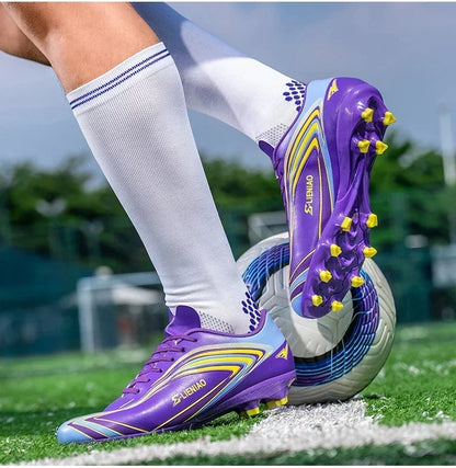 Nouvelles chaussures de football pour hommes, crampons de futsal, chaussures de soccer, chaussures de match, baskets d'intérieur de haute qualité, best-seller, antidérapantes, pour entraînement et extérieur