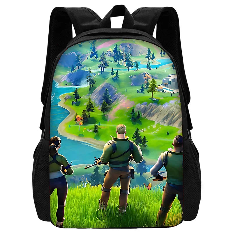 Trendiger FortniteS Kinderrucksack für Jungen und Mädchen, Schüler-Geburtstagsgeschenk, unisex, langlebiger Schul- und Campingrucksack