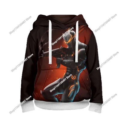 Nowe bluzy Fortnite 2025 z kapturem, nadruk 3D, bluza męska Harajuku z długim rękawem, krój oversize, unisex, odzież cosplayowa