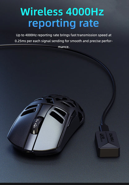 DAREU Al-mg Tri-mode 8Khz PBT Wireless Gaming Mouse Quick Charge PAW3950 30000 DPI Lightweight for PC Gamer