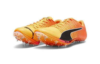 Baskets Puma evoSpeed Sprint Nitro 2 Sun Stream noires, couleur orange « Sunset Glow », 380002-01.