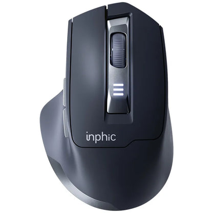 Inphic M9 Wireless Mouse 2.4G USB Receiver Rechargeable Type-C Mute Button Power Visualization Ergonomic Office Universal Mouse