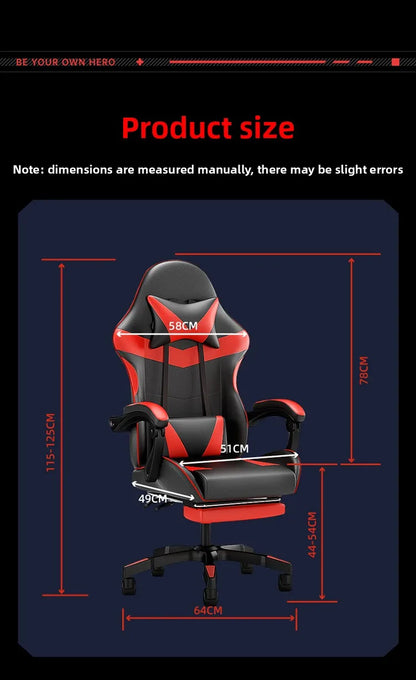 Gaming Chair Ergonomic Computer Desk Chair Reclining Home Office Gaming Chair with Back Support for Extended Sessions Game Chair