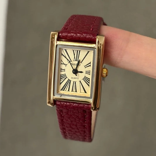 Hot Sale Women Watch Fashion Leather Strap Quartz Wristwatches Luxury Roman Dial Girl Ladies Gift Watch Relojes Para Mujer