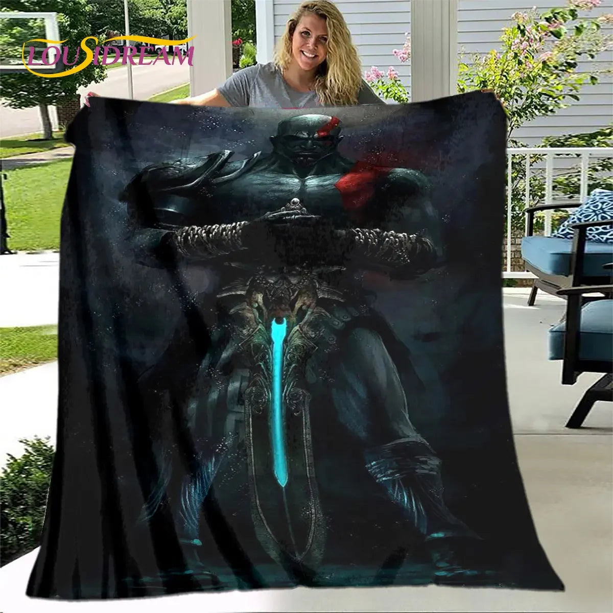 God of War Game Gamers Soft Plush Blanket,Flannel Blanket Throw Blanket for Living Room Bedroom Bed Sofa Picnic Cover Bettdecke