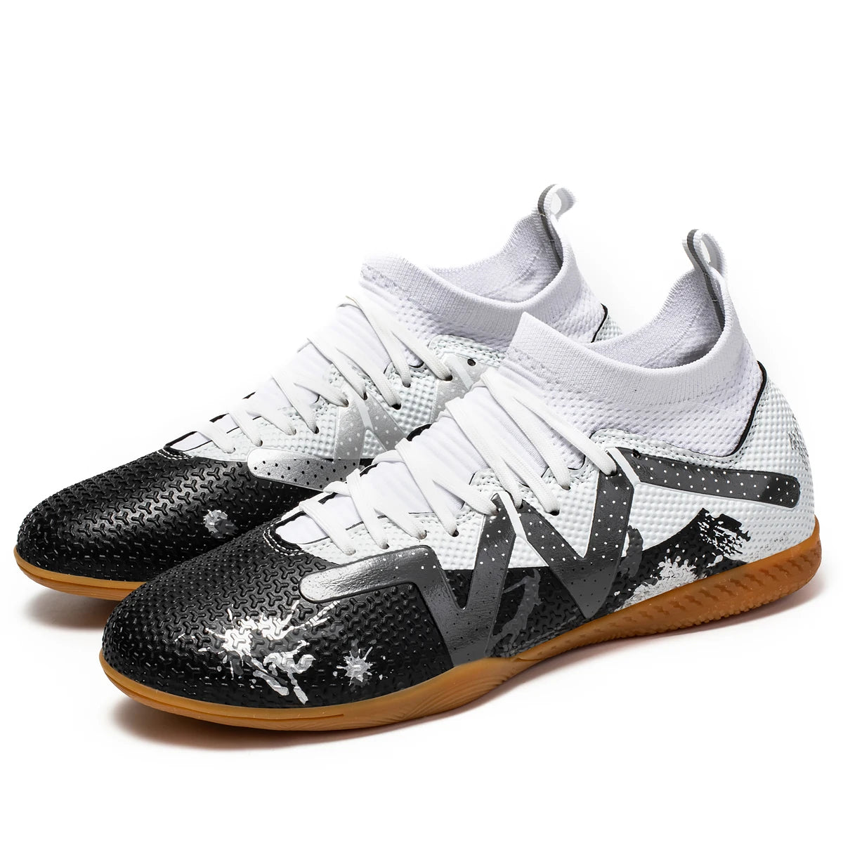 Professional Men's Indoor Flat-Bottomed Football Shoes Adult Durable Comfortable Training Shoes Teenagers Non-Slip Soccer Shoes
