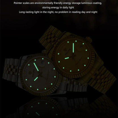 Relojes de hombre Holuns Luxury Classic de 36/41 mm en oro, con movimiento de cuarzo MIYOTA de Japón, de acero inoxidable, reloj de pulsera clásico de negocios, resistente al agua