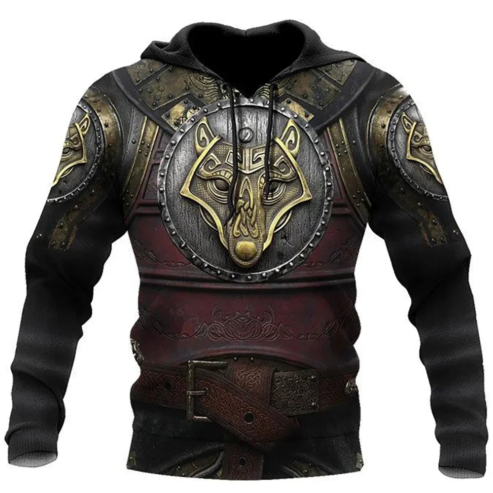 2023 neuer Herbst-Hoodie für Herren mit Wolf-Print, 3D-Sweatshirt, urban, trendig, vielseitig kombinierbar, Oversized-Oberteil, Kapuzenpullover, Herrenbekleidung
