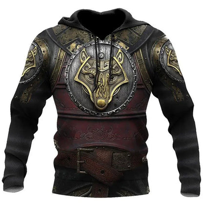 2023 neuer Herbst-Hoodie für Herren mit Wolf-Print, 3D-Sweatshirt, urban, trendig, vielseitig kombinierbar, Oversized-Oberteil, Kapuzenpullover, Herrenbekleidung