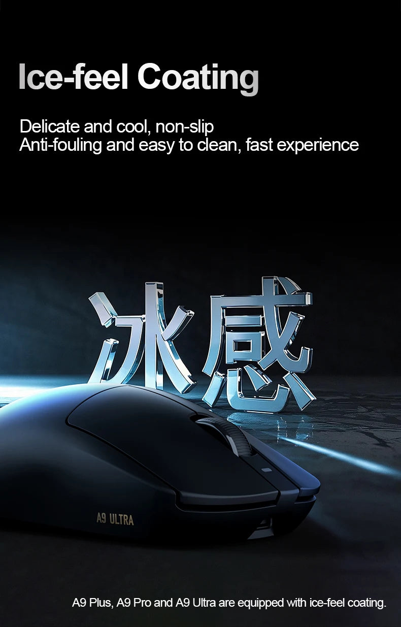 ATK Dragonfly A9 Ultra Wireless Gaming Mouse PAW3950 Ultra Lightweight Tri-mode Ergonomic E-sports Gamer FPS Mice A9 SE Plus